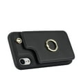 thumbnail image 4 of Designed for iPhone XR Case Wallet with Card Holder for Women Girls, Crossbody Case with Lanyard Strap, Protective PU Leather Purse Case with Ring Holder Stand for iPhone XR - Black, 4 of 10