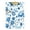 Gold, variant on Blue Floral Pattern 12.5x9in Clipboard, Durable Acrylic with Metal Clip and Wall Hook for Office or Classroom