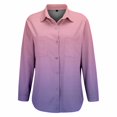 thumbnail image 5 of Breezora Women's Blouse Waffle Texture Button Down Long Sleeve Fall Shirt for Cozy Work and Camping Comfort XXL Size Pink, 5 of 7