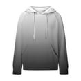 thumbnail image 3 of Women's Waffle Hoodies Fashion Gradient Color Sweatshirts Drawstring Raglan Hooded Sweaters Fall Winter Long Sleeve Hoody Jacket Outwears Tops with Pocket, 3 of 5
