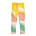 thumbnail image 2 of Girl's Legging Full-Length Colorful Print Tights For Dance Gym Everyday Wear Abstract Retro Background, 2 of 8