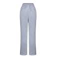 thumbnail image 6 of qolati Womens Silk Satin Pajama Pants Casual Loose Lounge Pants Lightweight Drawstring Elastic Waist Wide Leg Pjs Bottoms with Pockets, 6 of 8