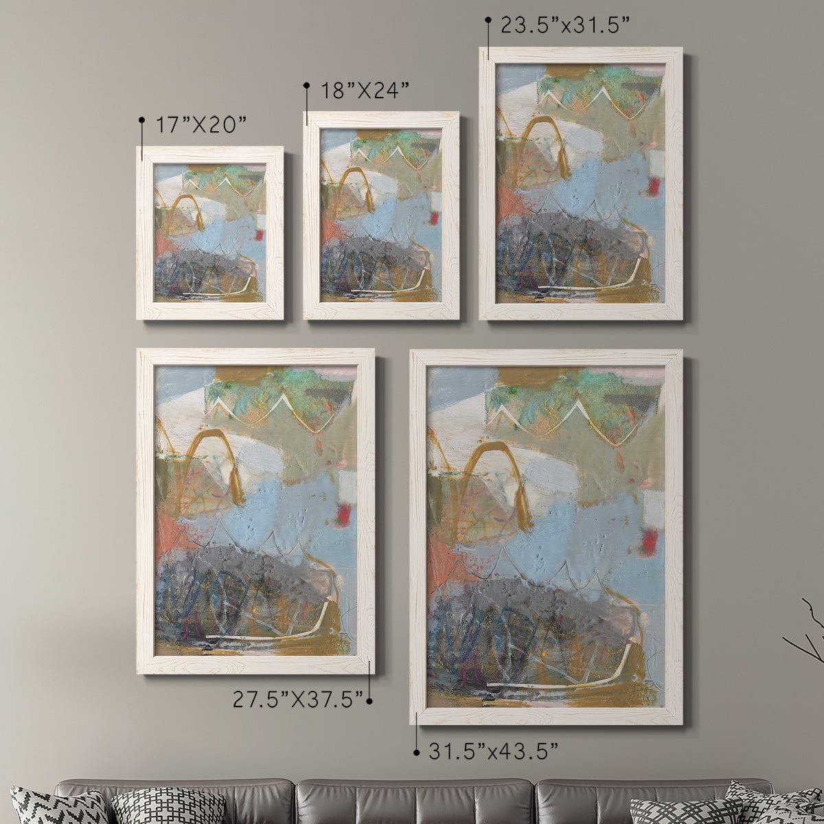 Minim I - Premium Framed Canvas 2 Piece Set - Ready to Hang