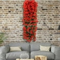 thumbnail image 5 of Artificial Hanging Flower Bougainvillea Silk Vine Flower for Outdoor Indoor UV Resistant Faux Hanging Plant for Home Garden Porch Patio Wedding Decoration, 5 of 5