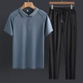 thumbnail image 5 of Kadahis Men Short Sleeve 2-Piece Sport Suit Sportswear Tracksuit Set, 5 of 5