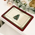 thumbnail image 5 of Steadline Red Christmas Linen Placemat - Washable Stain Resistant Table Mat with Holiday Print for Dining Room Kitchen Festive Decor Insulation Pad, 5 of 7