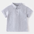 thumbnail image 4 of HCNTES Toddler Baby Boy Outfit Sets Kid Summer Clothes Short Sleeve T-shirt Elastic Waist Shorts 2 Piece Short Set Summer Pjs For 2t 3t 4t 5t 6t 7t 8t Children(G-Grey,12-18 Months), 4 of 5