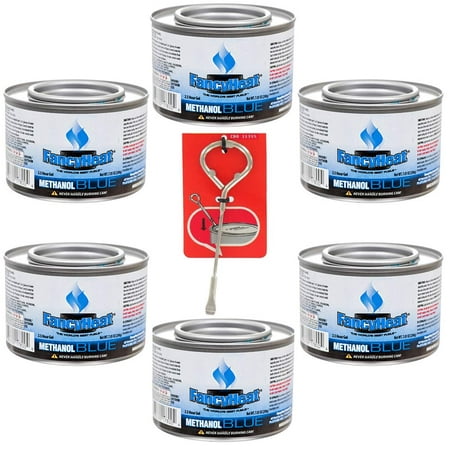 FancyHeat Chafing Fuel 2.5 Hour Methanol Blue 6-Pack with Lid (Best Way To Heal Chafing)
