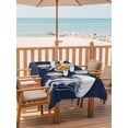 thumbnail image 3 of 60x120 Inch Outdoor Tablecloth with Umbrella Hole Zipper Rectangle Navy Blue Jellyfish Coastal Rectangular Tablecloths Waterproof Nautical Summer Ocean Seaside Patio Table Cloth Cover for Picnic, 3 of 8