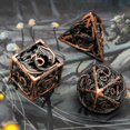 thumbnail image 4 of Cusdie Hollow Metal Dice, Flying Dragon D&D Dice, 7 Pcs DND Dice Set, Polyhedral Dice Set, for Role Playing Game MTG Pathfinder, 4 of 5