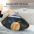 thumbnail image 4 of Yayeee Pillowcase Queen Size Set of 2 Satin Wrinkle Resistant Pillow Case, Retro Watercolor Planet, 4 of 8