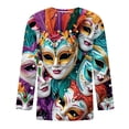 thumbnail image 4 of Jinhomg Mardi Gras T-Shirts for Men Funny 2026 Trendy Carnival Mask Graphic Tees Big and Tall Casual Comfy Short Sleeve Party Tops Streetwear White XXXXXL, 4 of 5