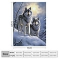 thumbnail image 4 of Fenyluxe Wolves Snow Full Moon Throw Blanket for Couch Sofa Bed Office Travel Camping School - All Seasons Flannel Blanket (Three Sizes Available) 60x80in, 4 of 6