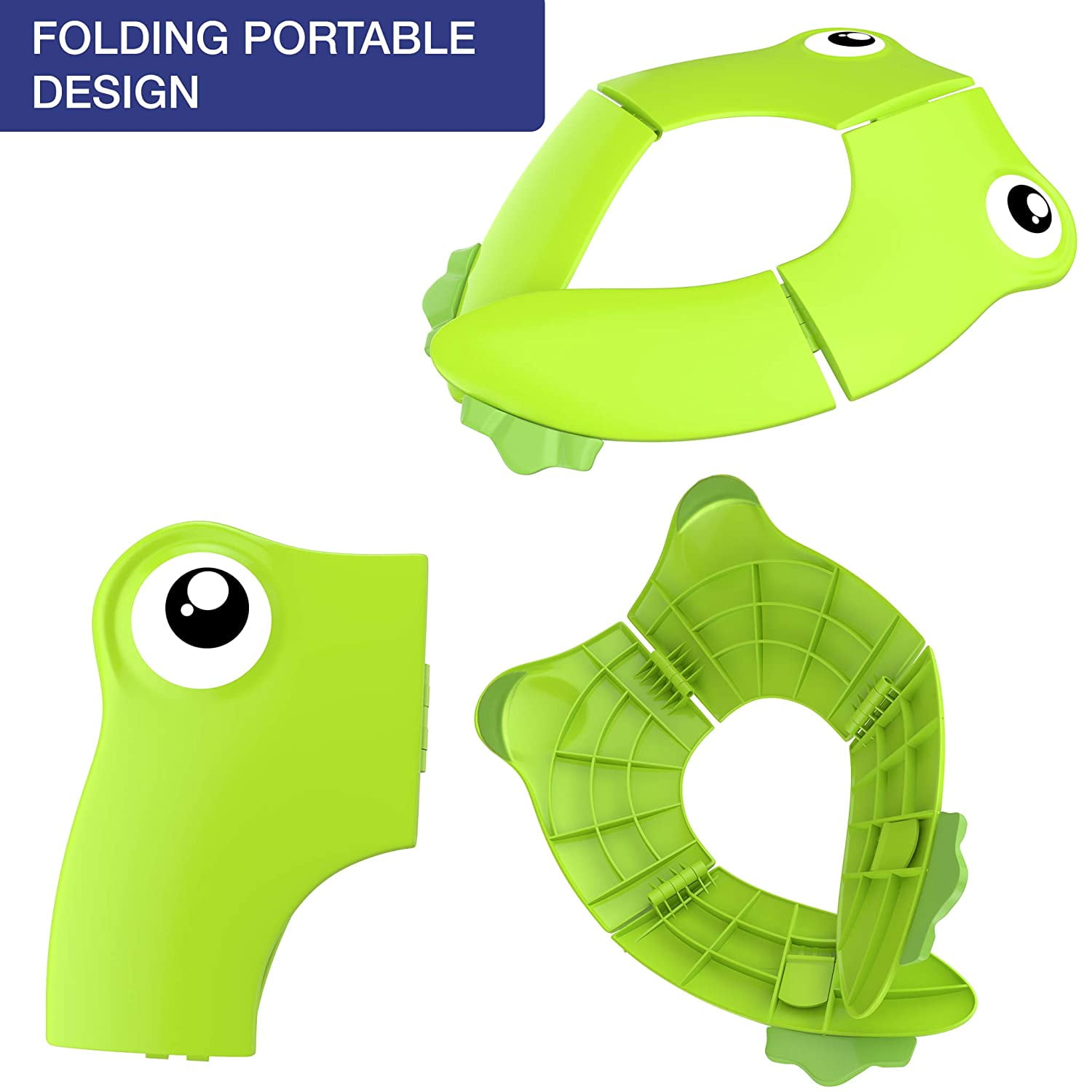 Portable Folding Large Non-slip Silicone Cushion Toilet Training Seat,  Suitable for Children Boys and Girls, Toddler Toilet Seats 