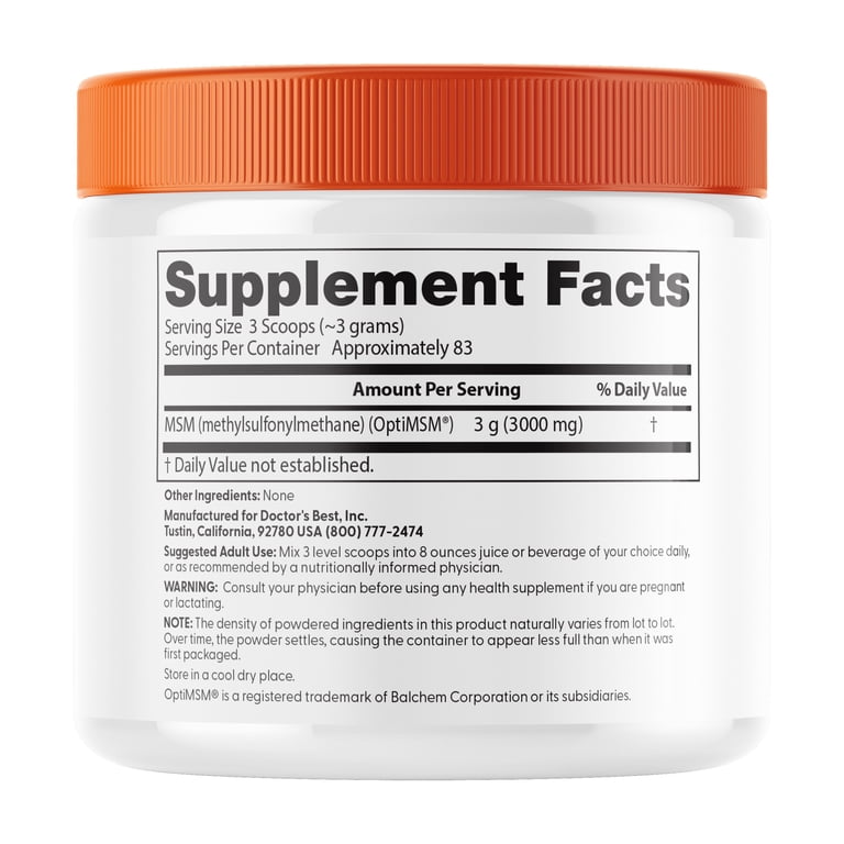 Henry Blooms MSM 300g Powder - Joint & Muscle Health With Dimethyl Sulfone 1g/g - Vegan