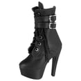 thumbnail image 1 of 1/6 Fashion Boot High Heeled Shoes for 12" Action Figure High Figures Accessory Black, 1 of 9