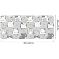 thumbnail image 3 of Gray Kawaii Cute Cat Mouse Pad Large Gaming Mouse Pad Animal Kids Love Non-Slip Desk Pad Keyboard and Mouse Desk Mat for Gamer, Office & Home, 31.5 x 15.7 in, 3 of 6