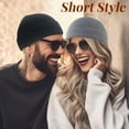 thumbnail image 2 of Minzimin Fisherman Beanies for Men Women Short Cuff Knit Beanie Winter Warm Hats Cap, 2 of 6