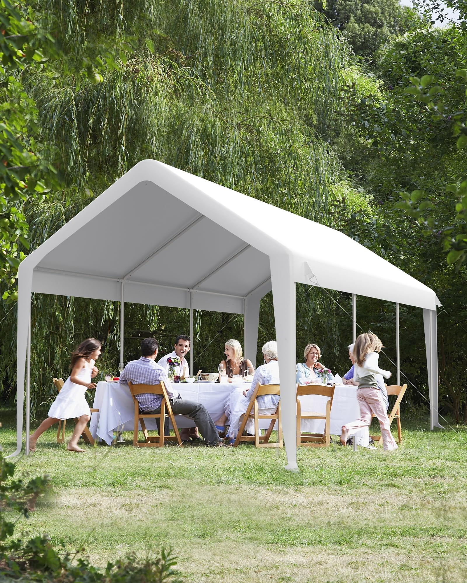 Garvee Carport Top Replacement Cover, 20'x 13'x 11',  White