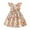 Yellow880, variant on MEZZALL Girls Floral Print Dress With Puff Sleeves For Toddler Kids Spring Summer Casual Party Outfits Picnic Elastic Waist Comfortable Relaxed Fit Baby Wear