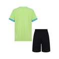 thumbnail image 2 of iefiel Kids 2pcs Sports Suit Quick Dry Printed Contrast Color Shirts Shorts Set For Football Basketball A Green 22, 2 of 7