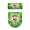 thumbnail image 5 of HELLHERO St Patrick Highland Cattle Round Toilet Lid Dust Cover 17"x21" Soft Easy Care for Bathroom, 5 of 8