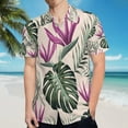 thumbnail image 5 of High Quality Hawaiian Shirts for Men Short Sleeve Aloha Beach Shirt Floral Summer Casual Button Down Shirts Blouses 954LJO, 5 of 7