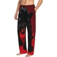 thumbnail image 6 of Zufioo Black Panther Red Background Mens Pajama Pants Sleep & Lounge Pants Sleepwear Pants(Available in Big & Tall)-X-Large, 6 of 6