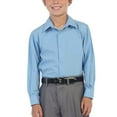 thumbnail image 2 of Boy's Regular Fit Long Sleeve Standard Cuff Pocket Uniform Casual Dress Shirt, 2 of 3