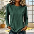 thumbnail image 6 of Otvok Loose Pocket Striped Tunic Top for Women Vertical Stripe Crew Neck Long Sleeve Casual Tee Shirt, 6 of 7