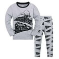 thumbnail image 2 of TBWNWG 2t Pajamas Boys,Toddler Kids Baby Boys Girls Pajamas Cartoon Cute Print Long Sleeve Top Trousers Outfits Set for 9-10 Years, 2 of 4