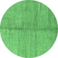 thumbnail image 1 of Ahgly Company Indoor Round Abstract Emerald Green Modern Area Rugs, 3' Round, 1 of 4