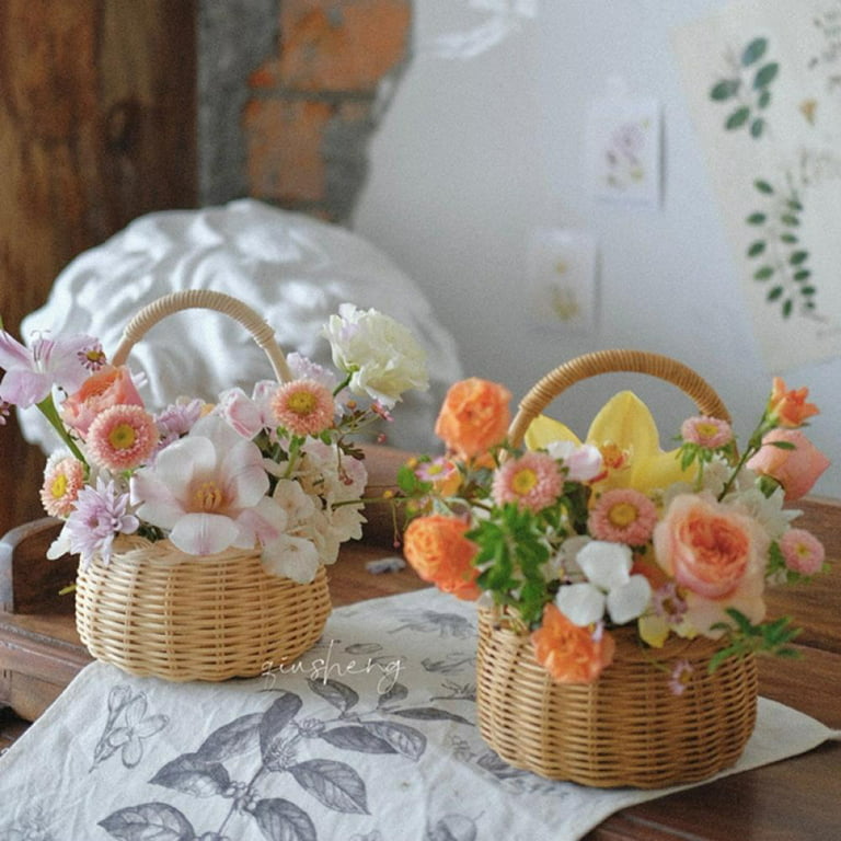 Wicker Rattan Flower Basket Wedding