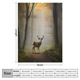 thumbnail image 4 of Shiartex Deer Forest Fog Flannel Throw Blanket for Couch Sofa Bed Lightweight Soft Blanket All Seasons Office Travel Camping School - Available in Multiple Sizes 40x50in, 4 of 6
