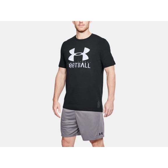 Under Armour Men's UA Football Wordmark Graphic T-Shirt 1305397-001 Black