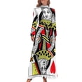 thumbnail image 2 of Baraja clásica de cartas de corazones Casino Poker Q Hearts Vestido largo Vestido largo de mujer Vestido para embarazadas, 2 of 5