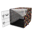 thumbnail image 3 of Floral Dog Crate Cover, Flower Pattern with Colorful Arrangement of Spring Blooms Ornate Petals Composition, Easy to Use Pet Kennel Cover for Dogs, 35" x 23" x 27", Multicolor, by Ambesonne, 3 of 6