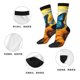 thumbnail image 5 of Fotbe Colorful Cloud Butterfly Sunflower Calcetas Largas con Estampado para Hombre y Mujer – Calcetas de Compresión Transpirables y Elásticas, Viajar y Uso Diario Talla 5-11, 5 of 6