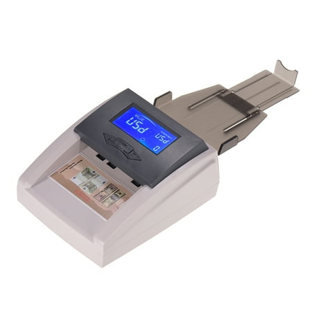 Portable Desktop Countable Automatic Money Detector Counterfeit Cash Currency Banknote Checker Tester with LCD Display Denomination