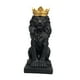 thumbnail image 2 of Figura de león con corona, adorno de mesa, colección decorativa artesanal para escritorio Negro, 2 of 9