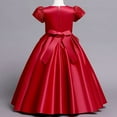thumbnail image 3 of Vestido de princesa bordado de satén largo para niñas europeas y americanas de tamaño mediano y grande, 3 of 6