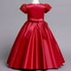 thumbnail image 3 of Vestido de princesa bordado de satén largo para niñas europeas y americanas de tamaño mediano y grande, 3 of 6