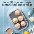 thumbnail image 2 of GoodCook Extra Large Rectangle Food Storage Container 2 Pack, 1 Gallon, BPA Free, Dishwasher Safe, 2 of 17