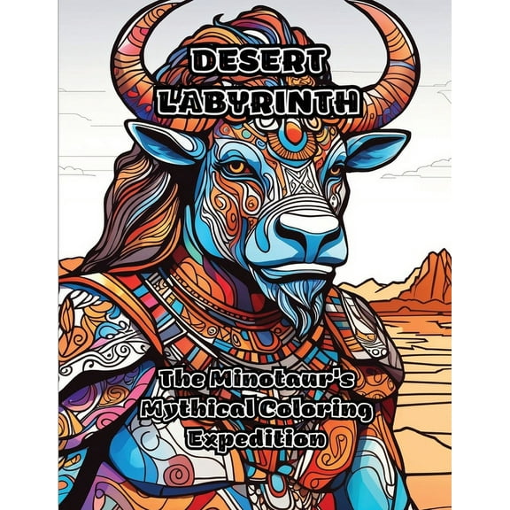 Desert Labyrinth: The Minotaur's Mythical Coloring Expedition, (Paperback)