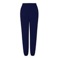 thumbnail image 3 of IYYVV Womens Sweat Pants with Pockets Elastic Waistband Petite Lounge Pants Baggy Sweatpants Solid Color Sweatpants Joggers Dark Blue L, 3 of 6