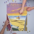 thumbnail image 3 of Capitola, California, Surfers at Sunset (1000 Piece Puzzle, Size 19x27, Challenging Jigsaw Puzzle for Adults and Family, Made in USA), 3 of 4