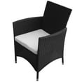 thumbnail image 3 of vidaXL 7 Piece Outdoor Dining Set with Cushions Poly Rattan Black, 3 of 4