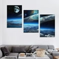 thumbnail image 4 of Shangniulu Space View From Earth Space Canvas Wall Art Landscape Modern Decor Canvas Wall Art Painting Decor Abstract Canvas for Living Room Bedroom Decor (12x16inch), 4 of 4