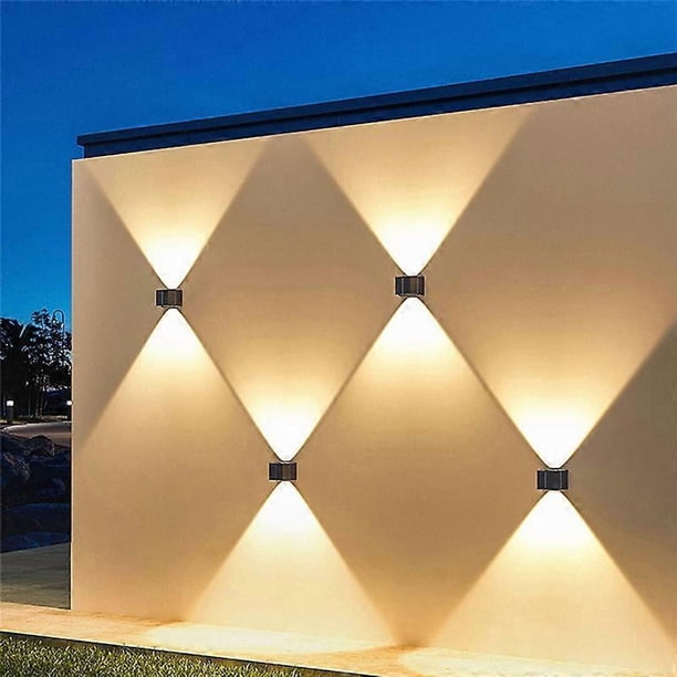 Solar Wall Light Outdoor Up-Down Lighting LED Lamp Solar Wall Washing Lights for Courtyard Garden Di