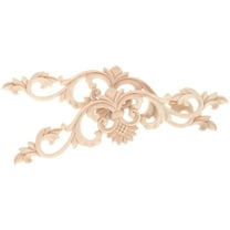 2Pcs Carved Furniture Wooden Appliques Decorative Cabinet Door Wood Onlay Crafts